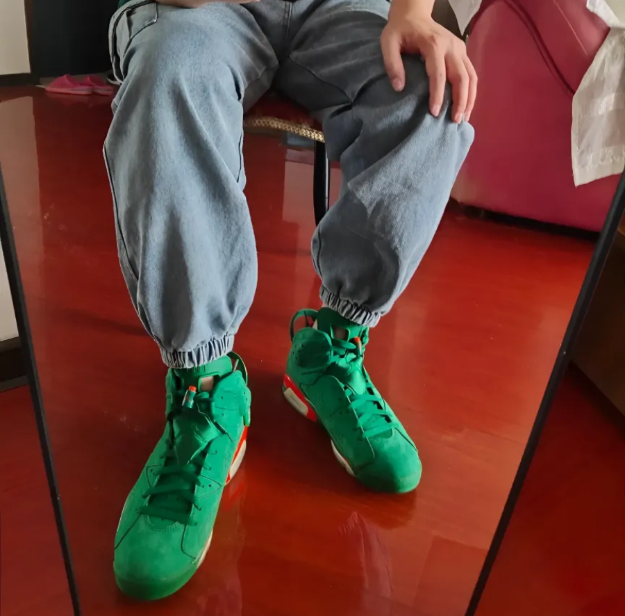 Giày Nike Air Jordan 6 Retro NRG 'Green Suede Gatorade' AJ5986-335 - Ảnh 4