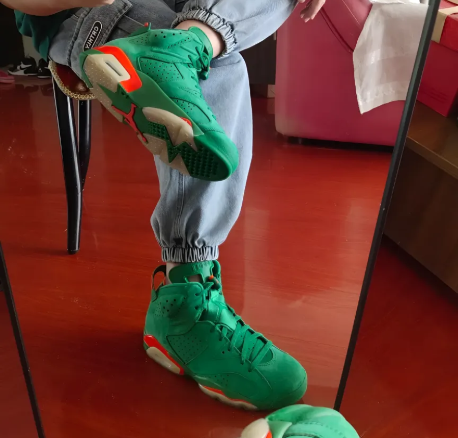 Giày Nike Air Jordan 6 Retro NRG 'Green Suede Gatorade' AJ5986-335 - Ảnh 3