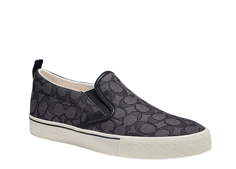 Giày Coach Skate Slip On 'Charcoal And Black' CA909 - Ảnh 2
