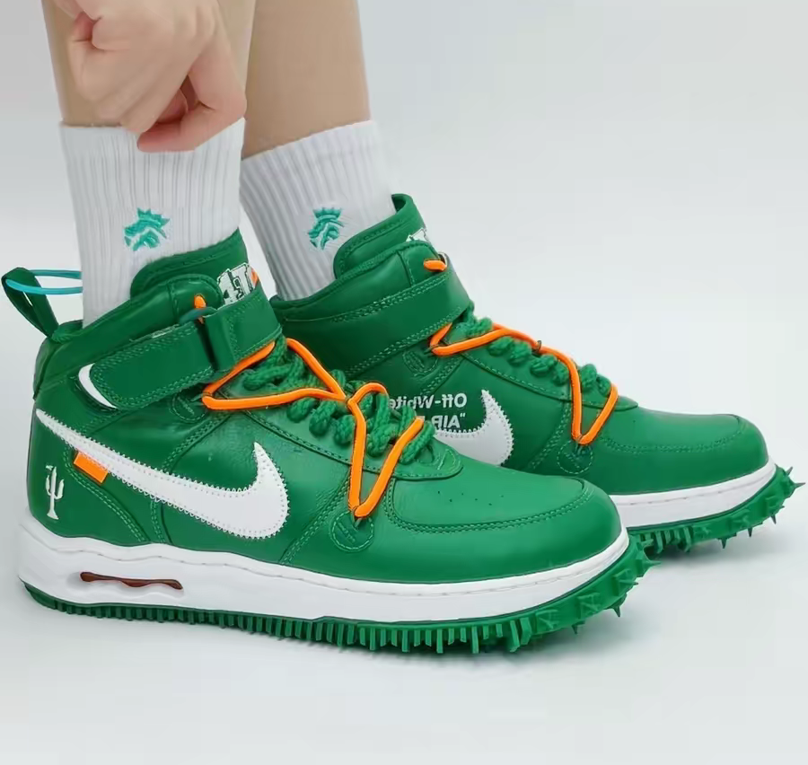 Giay Nike Air Force 1 Mid 'Off-White Pine Green' DR0500-300