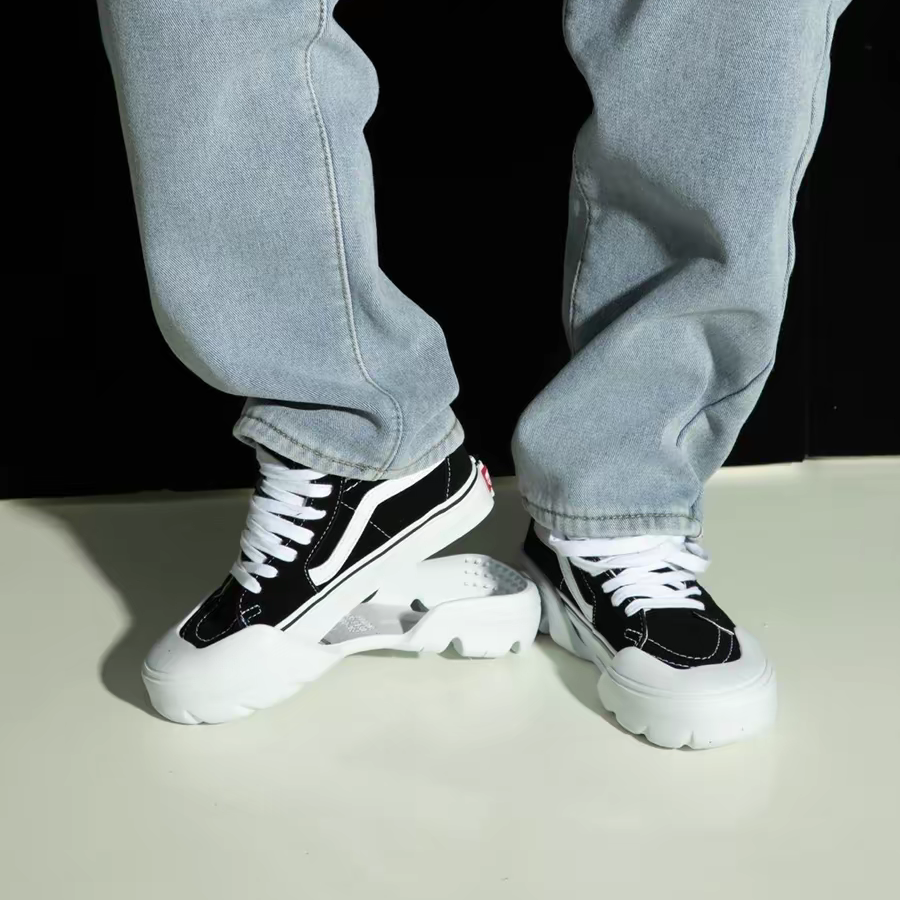 Giay Vans Sk8-Hi Tapered Modular x Sandy Liang 'Black' VN0A7Q5TB7C