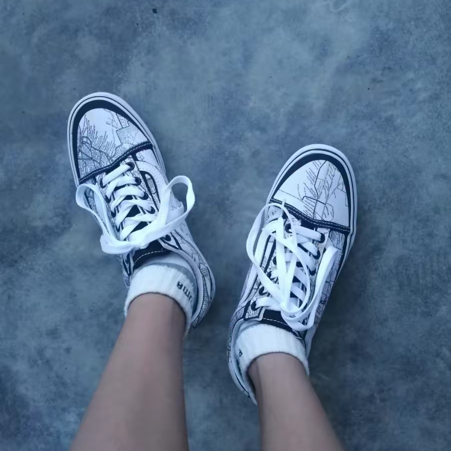 Giay Vans Old Skool x MOCA 'Frances Stark Maps' VN0A5KRF94H