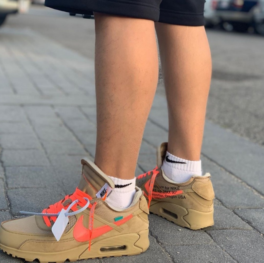 Giày Nike Off-White x Air Max 90 'Desert Ore' AA7293-200 - Ảnh 4