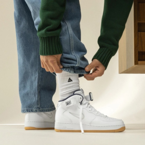 Alternative view of Giày Nike Air Force 1 Mid Jewel “NYC” White Navy Blue DH5622-100
