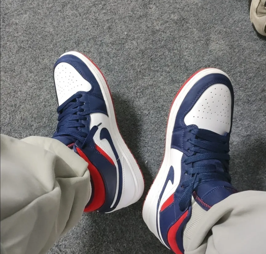 Giày Nike Air Jordan 1 Mid 'USA' 852542-104 - Ảnh 8