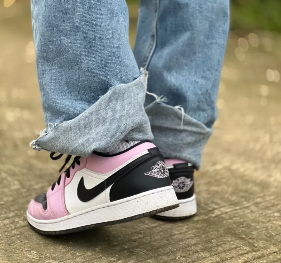 Giày Nike Air Jordan 1 Low GS 'Light Arctic Pink' 554723-601 - Ảnh 11