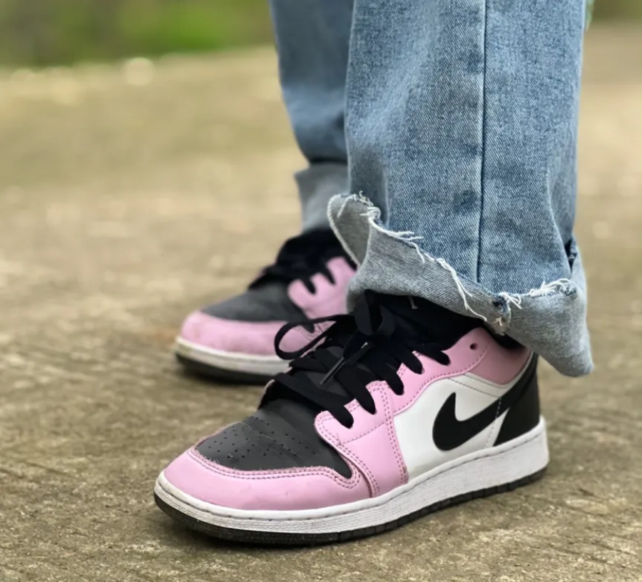 Giày Nike Air Jordan 1 Low GS 'Light Arctic Pink' 554723-601 - Ảnh 10
