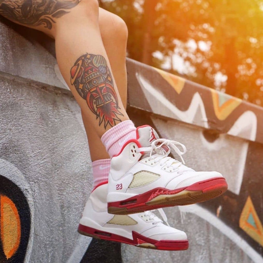 Giày Nike Air Jordan 5 Retro 'Quai 54' 2021 DJ7903-106 - Ảnh 4