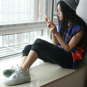 Alternative view of Giày Nike Air Jordan 4 GG 'Pearl' 742639-045