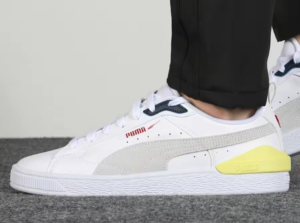 Giay Puma Suede Block White Yellow 380705-01