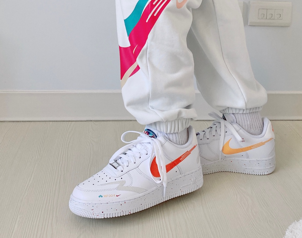 Giay Nike Air Force 1 Low 'Just Do It White Red Teal' FD4205-161