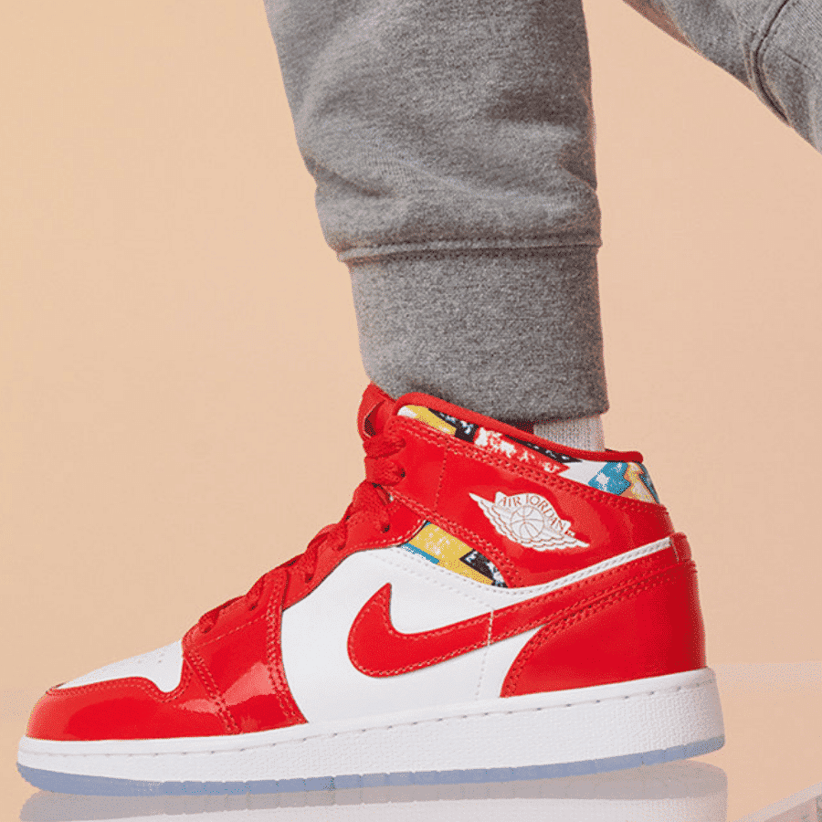 Giày Nike Air Jordan 1 Mid SE GS 'Barcelona Sweater' DC7248-600 - Ảnh 2