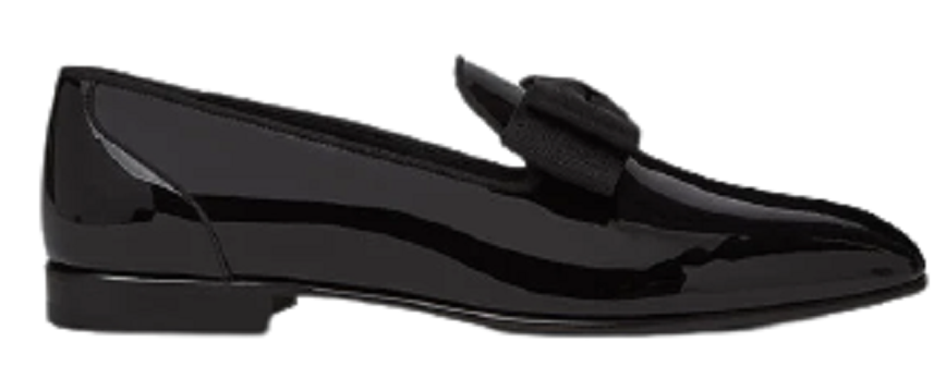 Giày Versace Leather Bow Slippers Black 1003699-1A02333-1B000