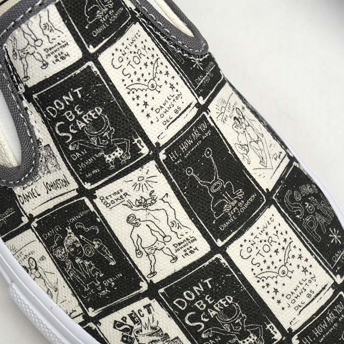 Giay Vans Slip On Skate x Daniel Johnston 'Black White' VN0A5FCAAO7