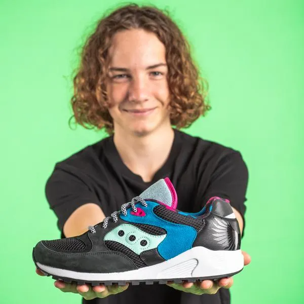 Giày Saucony X Boston Children's Hospital Jazz 4000 'Black Blue Pink' S70531-1 - Ảnh 2