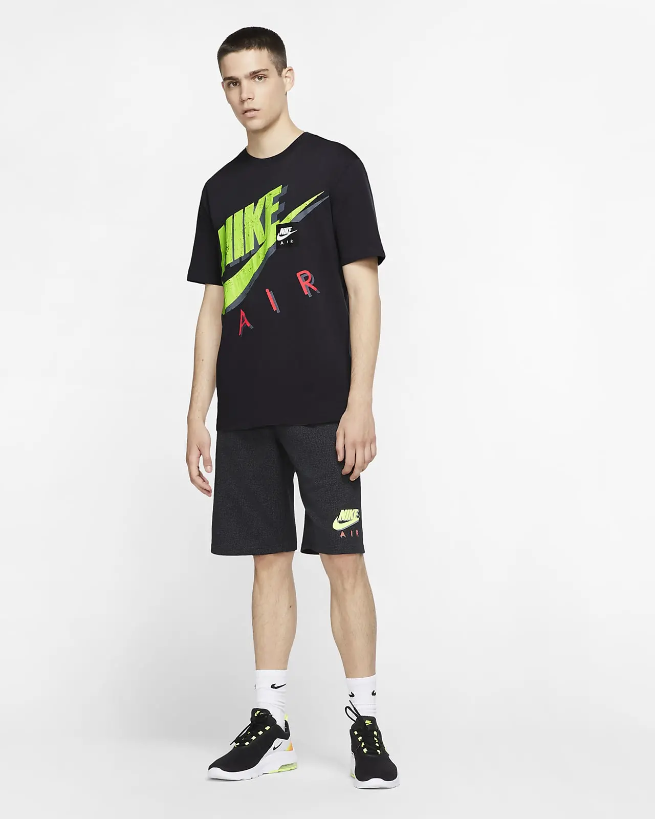 Alternative view of Áo Nike Air Graphic Black Green Red Tshirt CQ7317-060