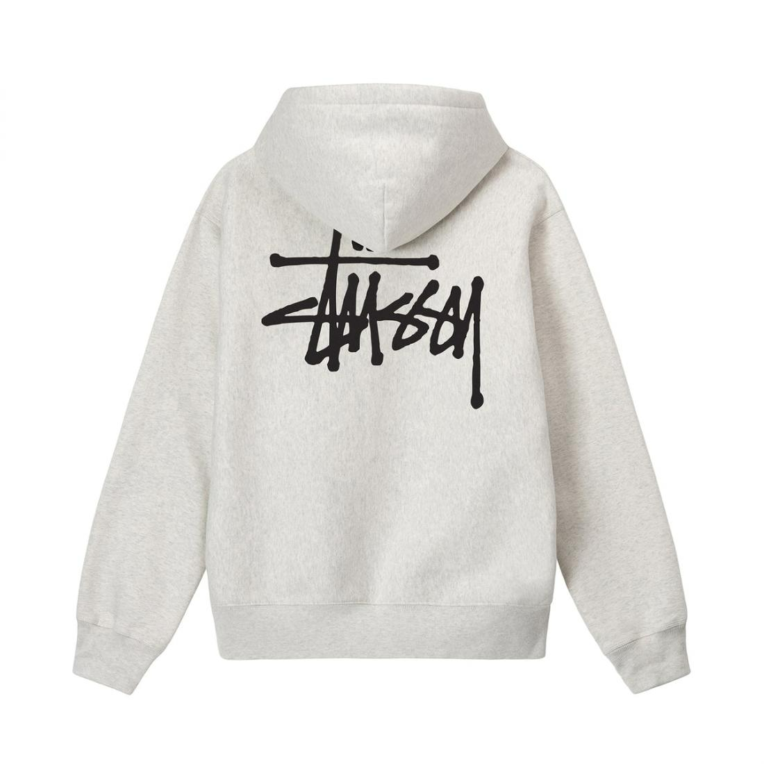 Ao Stussy Basic Stussy Zip Hoodie 2022 'Ash Heather'