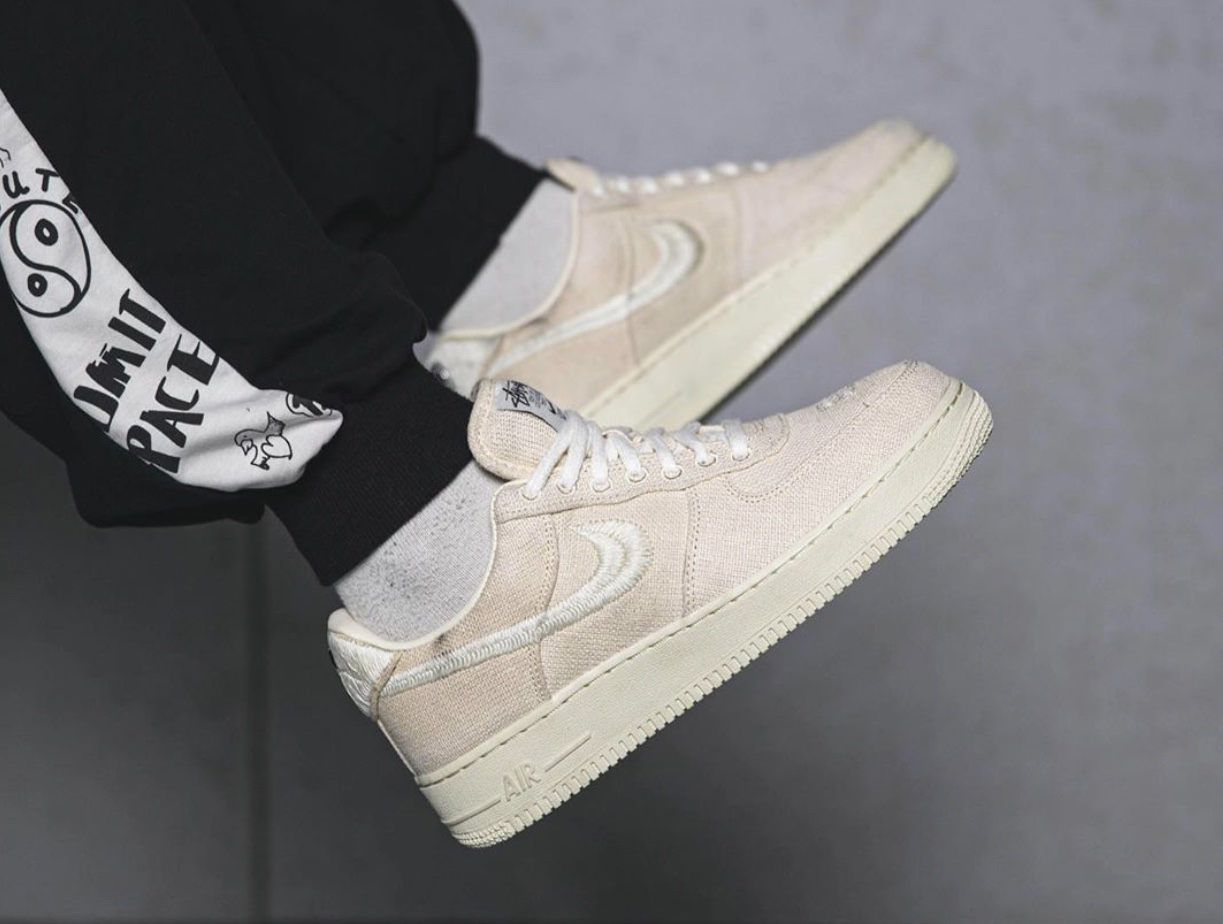 Giày Nike Stussy x Nike Air Force 1 Low 'Fossil' CZ9084-200 - Ảnh 5