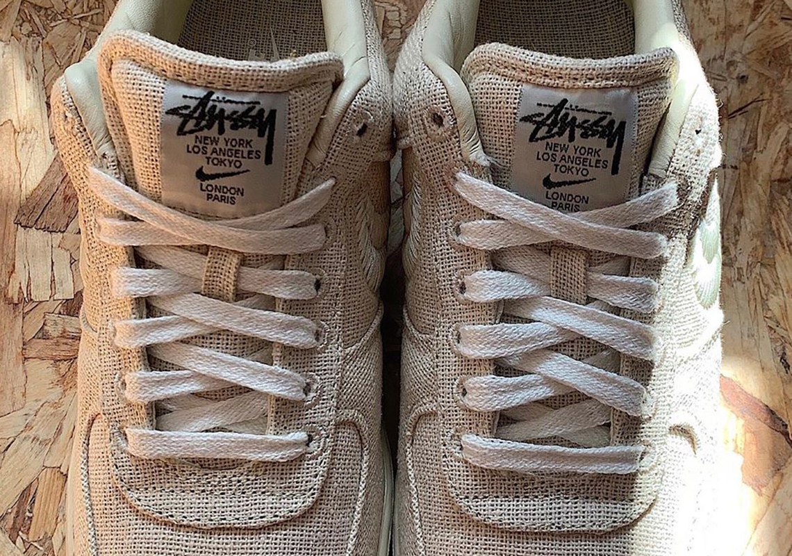 Giày Nike Stussy x Nike Air Force 1 Low 'Fossil' CZ9084-200 - Ảnh 6
