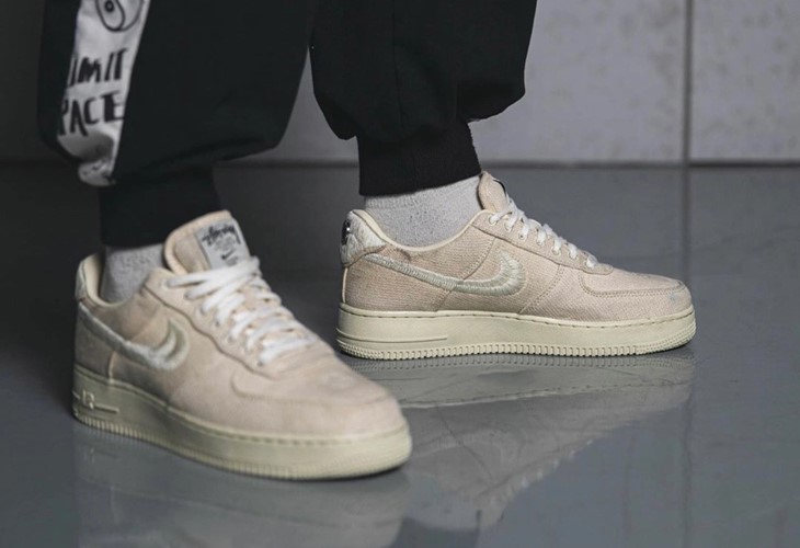 Giày Nike Stussy x Nike Air Force 1 Low 'Fossil' CZ9084-200 - Ảnh 4