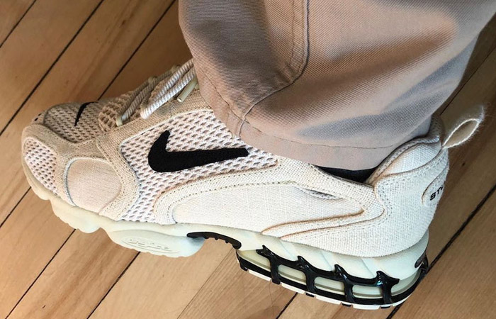 Giày Nike Stussy x Air Zoom Spiridon Caged 'Fossil' CQ5486-200 - Ảnh 3