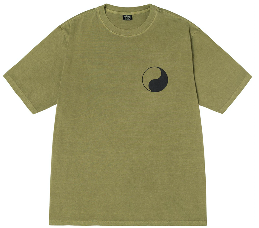 Ao Stussy x Our Legacy Work Shop Yin Yang Pigment Dyed Tee 'Olive'