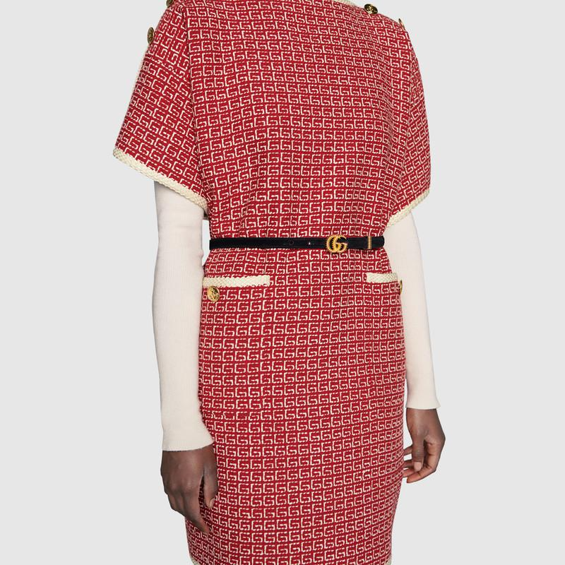 Thắt Lưng Gucci Bag GG Mamon Double G Belt 602071-CRJ0G-1000 - Ảnh 3