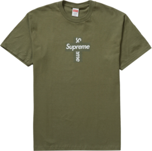 Supreme Cross Box Logo Tee Light Olive SUP-CRBLTLO