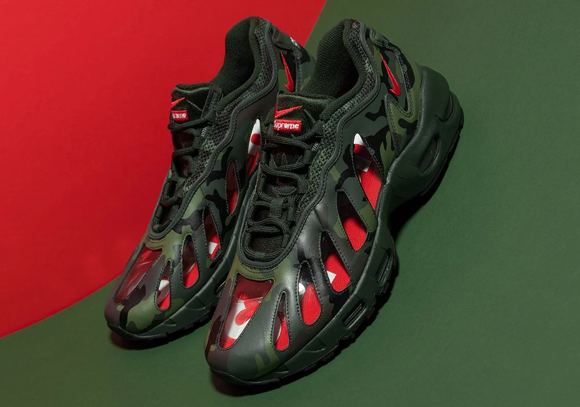 Giày Nike Supreme x Air Max 96 'Camo' CV7652-300 - Ảnh 6