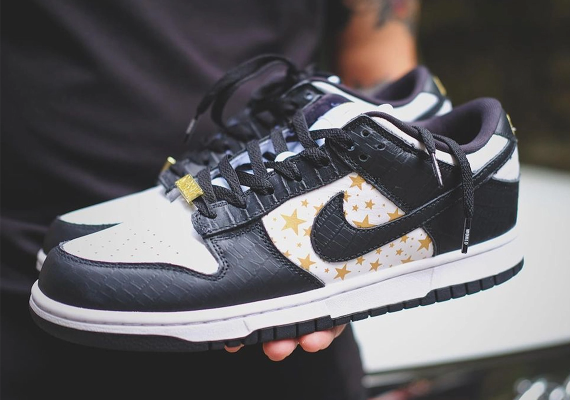 Giày Nike Supreme x Dunk Low OG SB QS 'Black' DH3228-102 - Ảnh 6