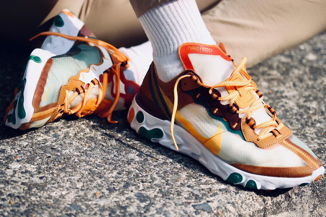 Giày Nike React Element 87 'Ivory Orange' CJ6897-113 - Ảnh 5