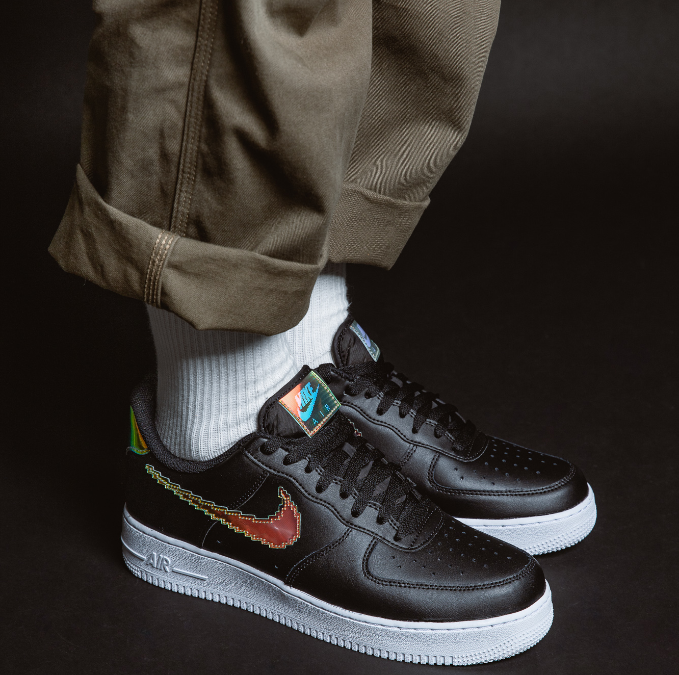 Giày Nike Air Force 1 Low 'Iridescent Pixel Black' CV1699-002 - Ảnh 2