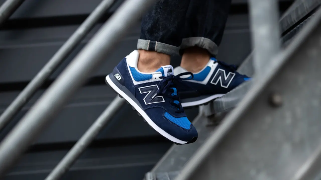 Alternative view of Giày New Balance 574 Navy Blue White ML574SSM