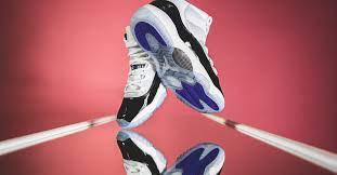 Giày Nike Air Jordan 11 Retro GS 'Concord' 2018 378038-100 - Ảnh 7