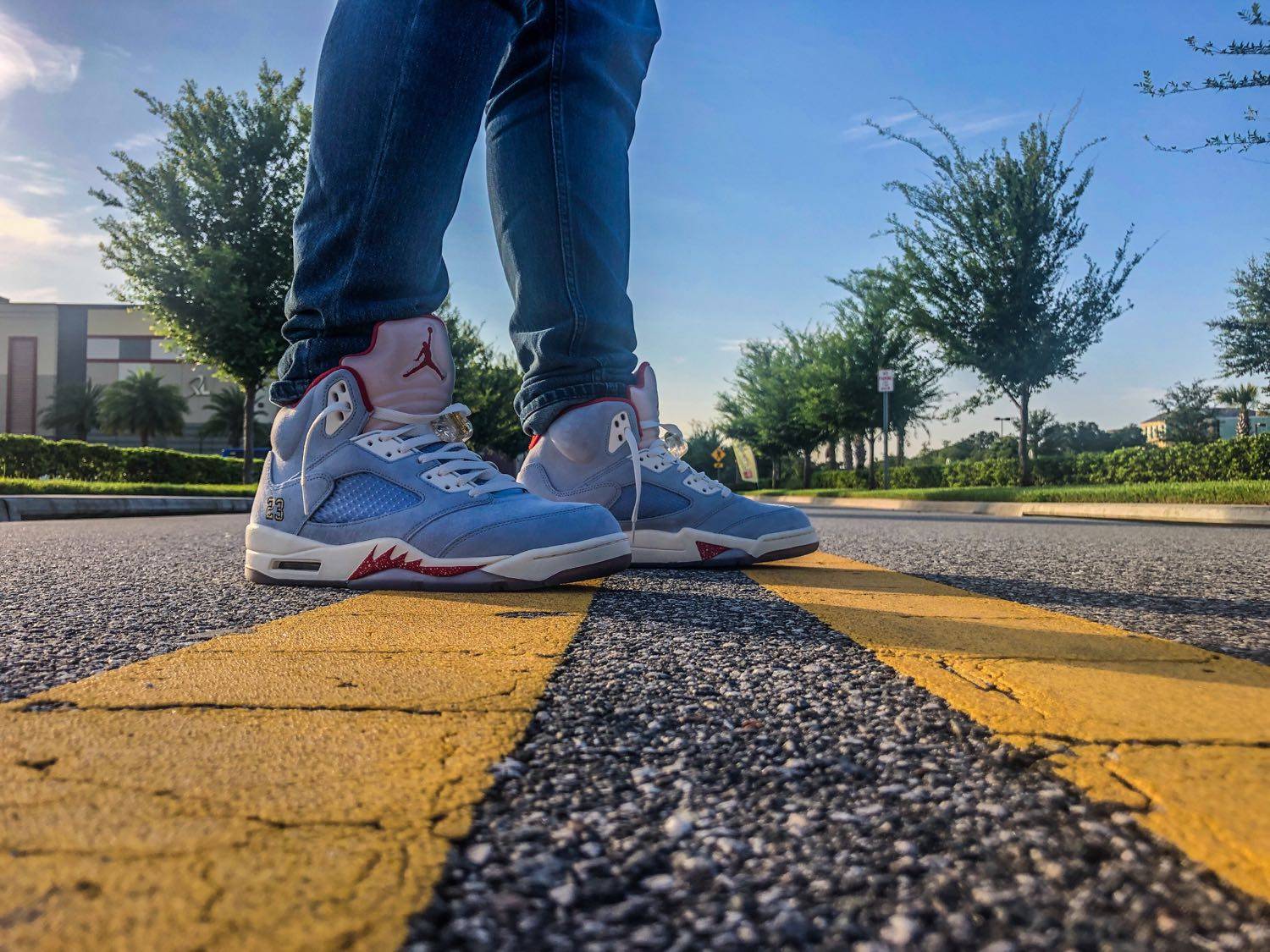 Giày Nike Trophy Room x Air Jordan 5 Retro 'Ice Blue' CI1899-400 - Ảnh 4