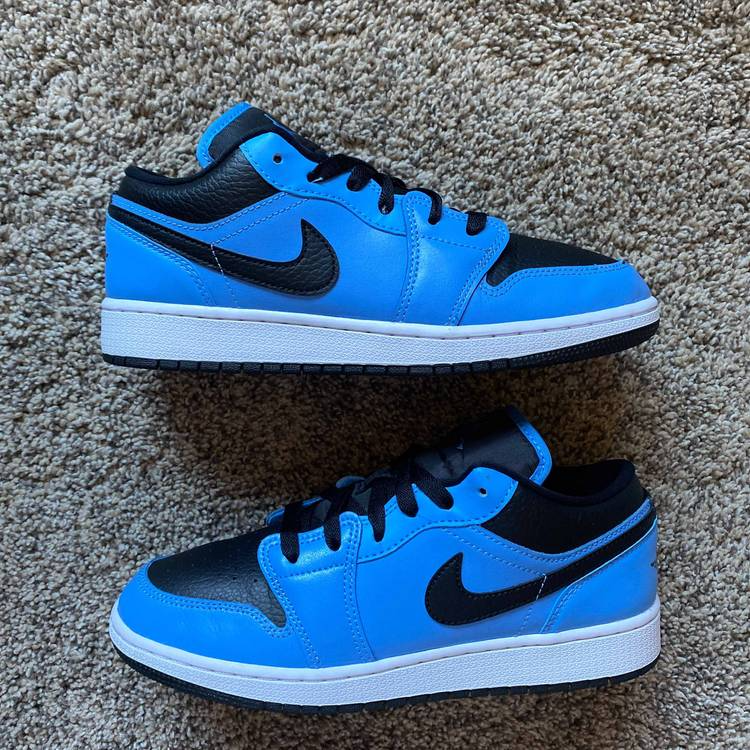 Giày Nike Air Jordan 1 Low GS 'University Blue Black' 553560-403 - Ảnh 2