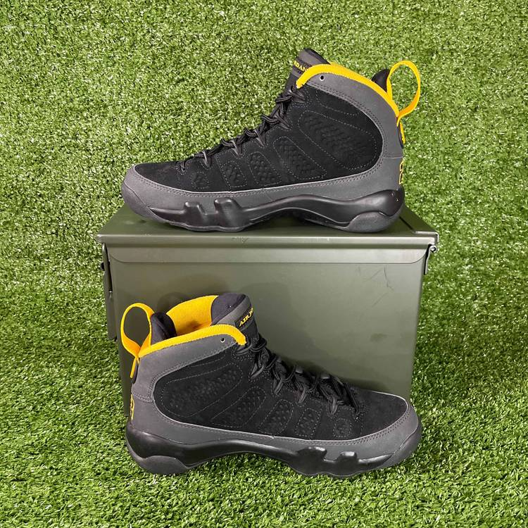Giày Nike Air Jordan 9 Retro GS 'Dark Charcoal University Gold' 302359-070 - Ảnh 2
