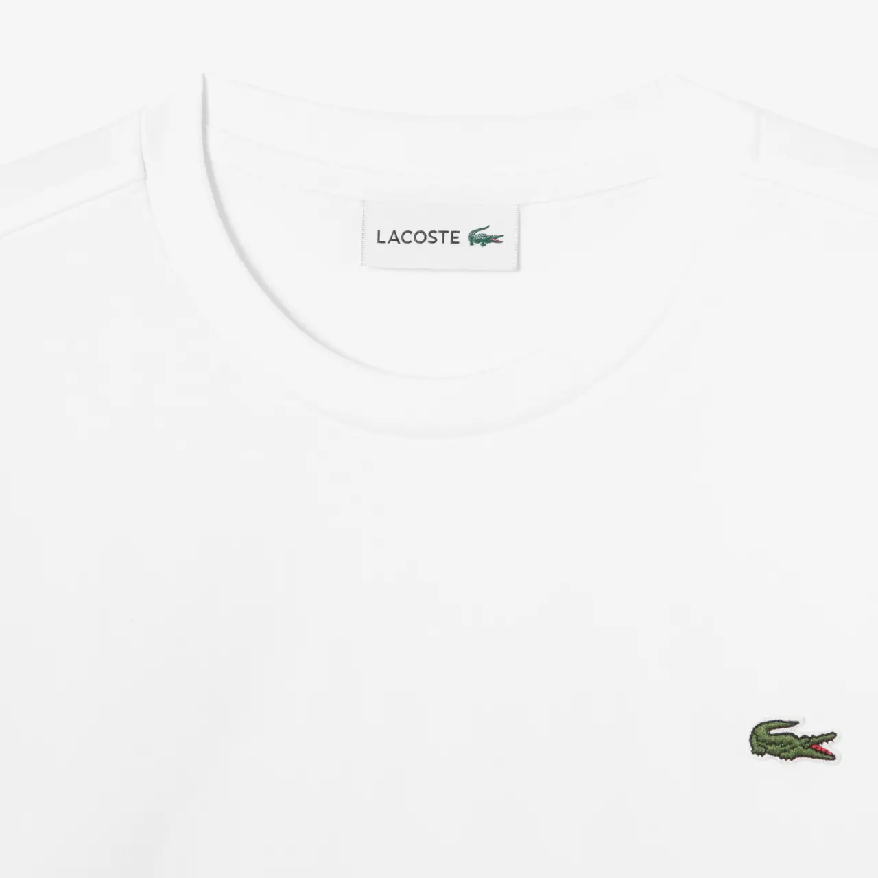 Ao Lacoste Long Sleeve Solid Stripe T-Shirt 'White' TH018E-53G-001