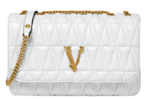 Túi Versace Virtus Quilted Nappa Leather Shoulder White DBFH822-DNATRS-1W00V