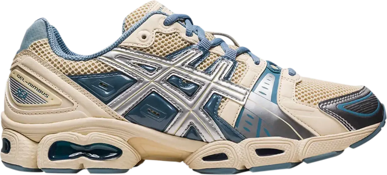 Giay Asics x Wind and Sea Gel-Nimbus 9 'Cream Pure Silver' 1201A801-101