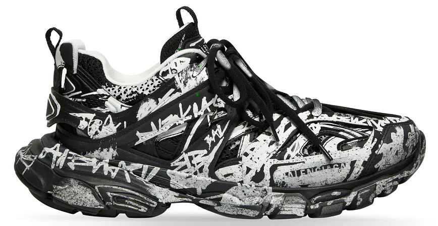 Giay Balenciaga x Adidas Track Graffiti 'Black' 542023-W3RRA-1090