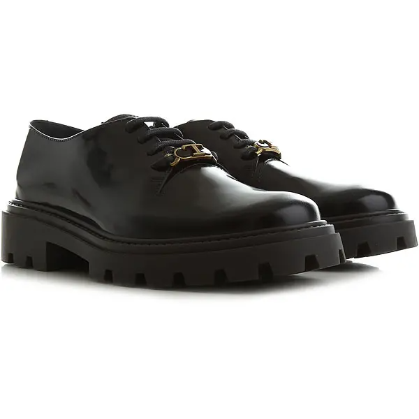 Giày Tod's Woman Black Lace-ups in Leather XXW08J0EZ00SHA41B999 - Ảnh 3