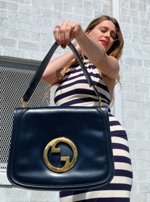 Tui Gucci Blondie Shoulder Bag 'Deep Blue' 699268-17IPG-4552