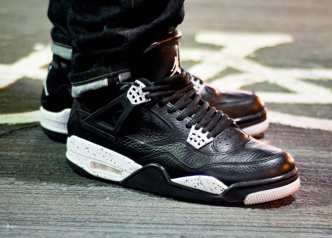Giày Nike Air Jordan 4 Retro BG 'Oreo' 408452-003 - Ảnh 3