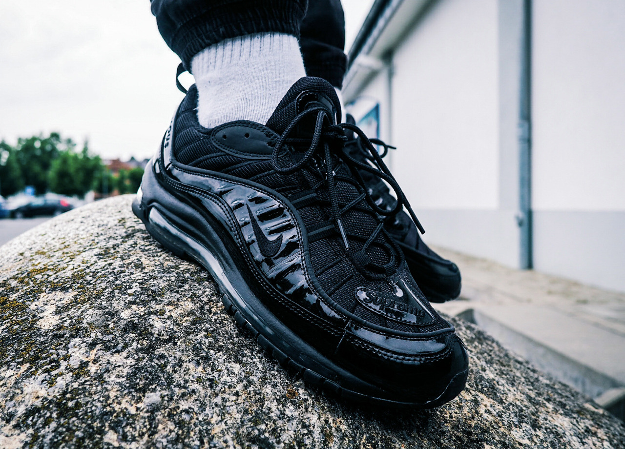 Giày Nike Supreme x Air Max 98 'Black' 844694-001 - Ảnh 5