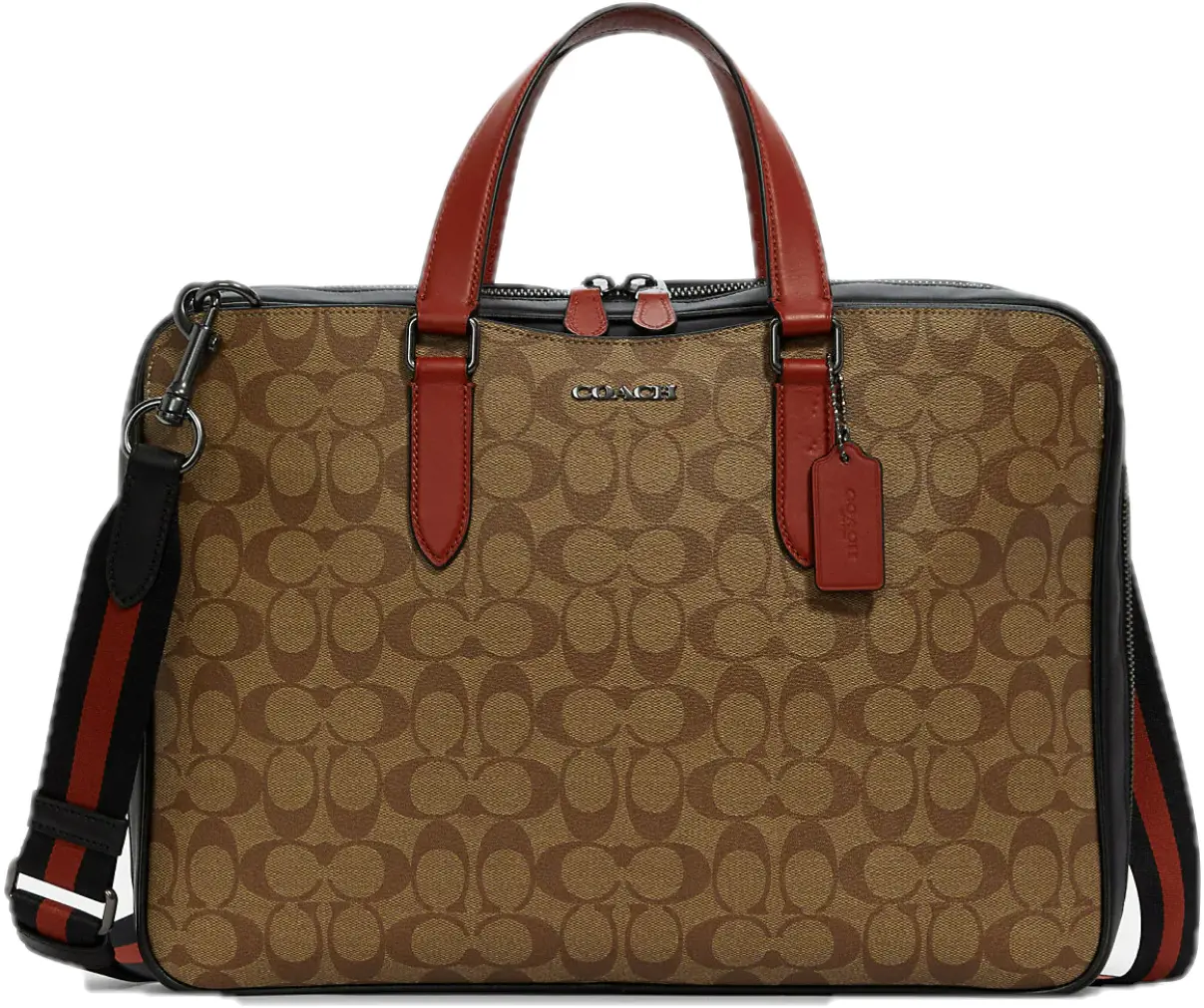 Tui Coach Graham Slim Brief Signature Canvas 'Khaki' C8169-QBTUI