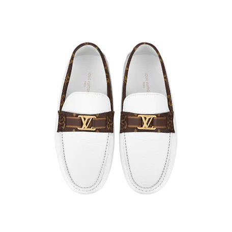 Giày Louis Vuitton Hockenheim Mocassins White 1A9I65 - Ảnh 3