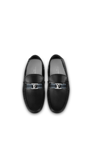 Alternative view of Giày Louis Vuitton Hockenheim Moccasins 'Black' 1AA09S