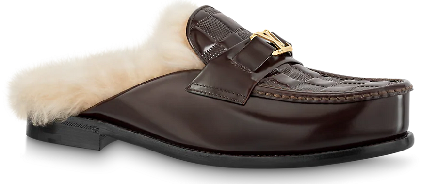 Giày Louis Vuitton Major Open Back Loafers 'Brown' 1A9HIK