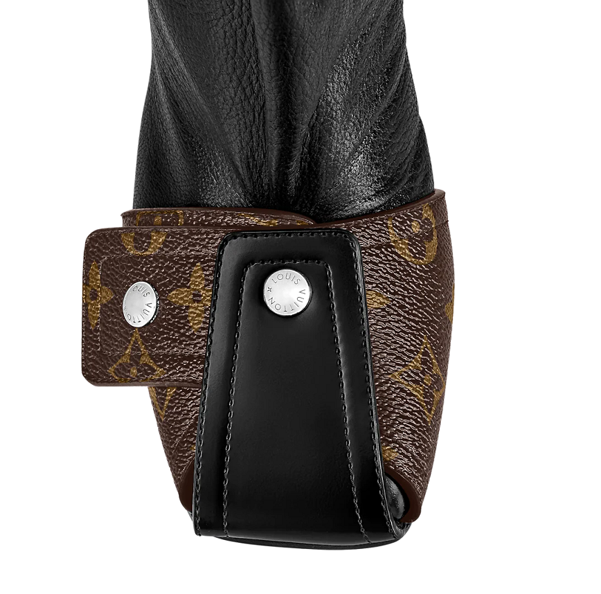 Giày Louis Vuitton Patti Wedge Half Boots 'Black' 1AACCZ - Ảnh 2